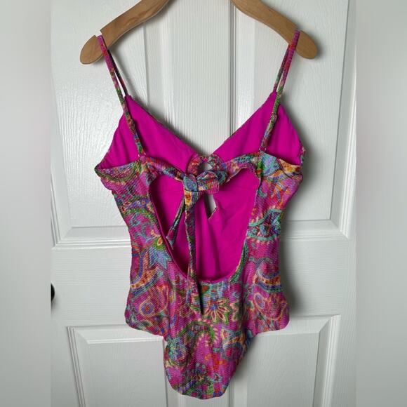 Becca Polynesia Pink One Piece Swimsuit L - Picture 6 of 10